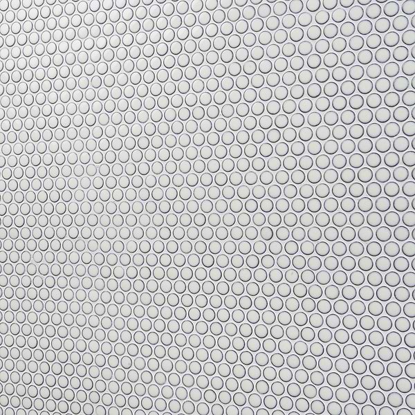 Simple 2.0 Rimmed Vintage White Penny Rounds Rimmed Porcelain Mosaic