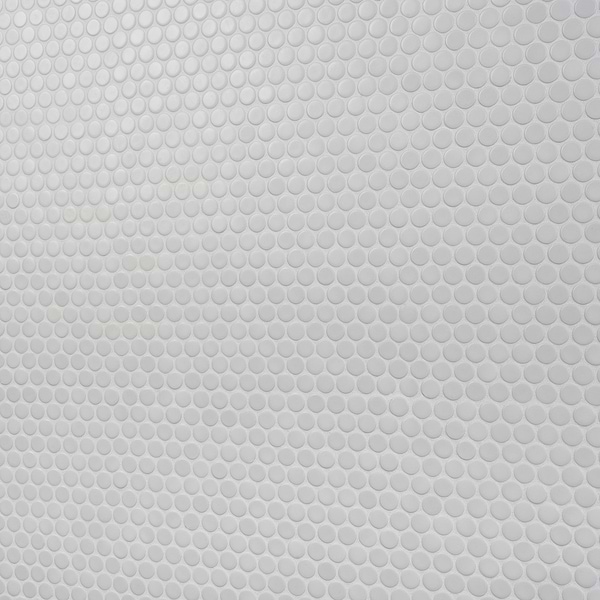 Simple 2.0 White 1" Penny Round Matte Porcelain Mosaic