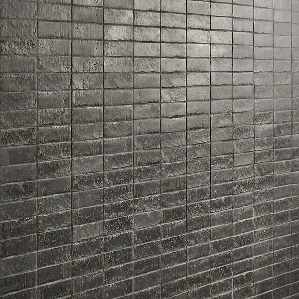 Metroville Charcoal Gray 1.5x4 Stacked Matte Porcelain Mosaic