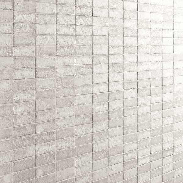 Metroville Chalk White 1.5x4 Stacked Matte Porcelain Mosaic
