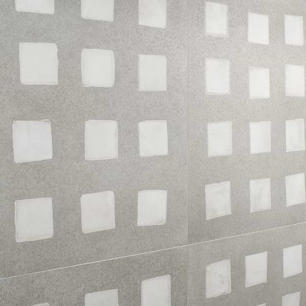 Tessira Fossil Gray Deco Semi-Polished Porcelain Tile 36x36