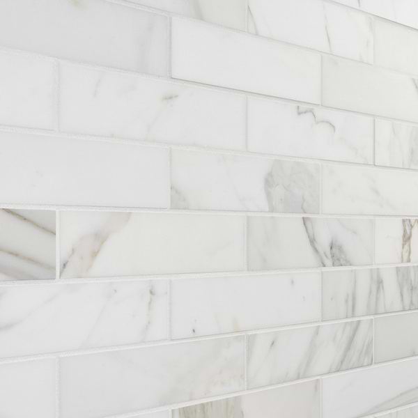 Calacatta Gold 2x8 Honed Marble Subway Tile