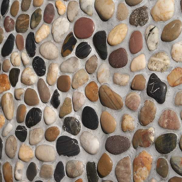Cobblestone Flat Multicolor Polished Pebble Tile
