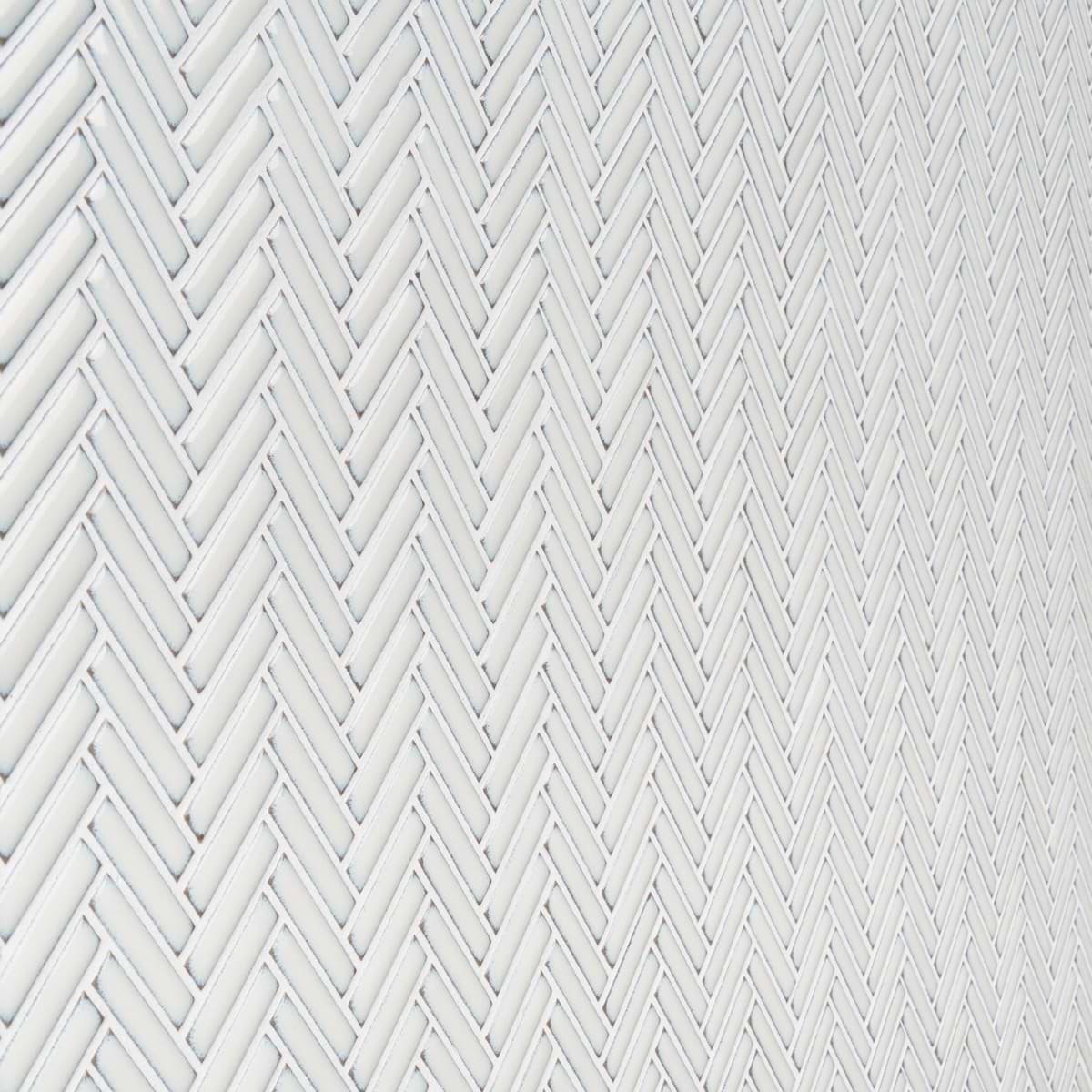 Shop Motek Snow White Glossy Herringbone | SohoStudioCorp.com