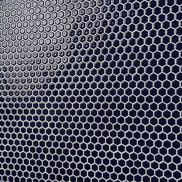 Simple 2.0 Rimmed Cobalt 1" Hexagon Polished Porcelain Mosaic