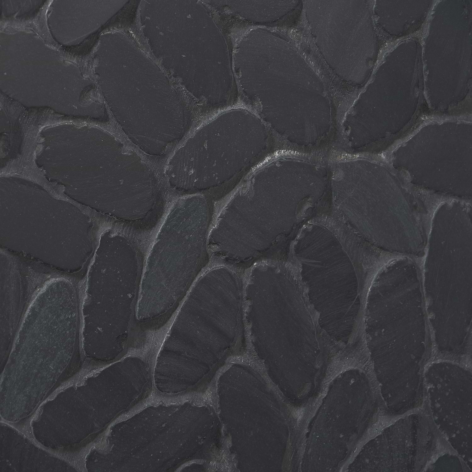 Shop Pebblestone Alor Black Sliced Flat Oval Natural Stone