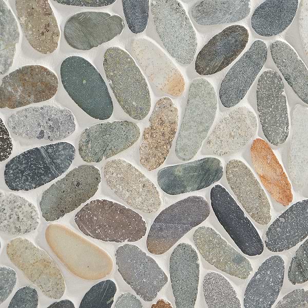 Nature Sumatra Flat Oval Pebble Mosaic