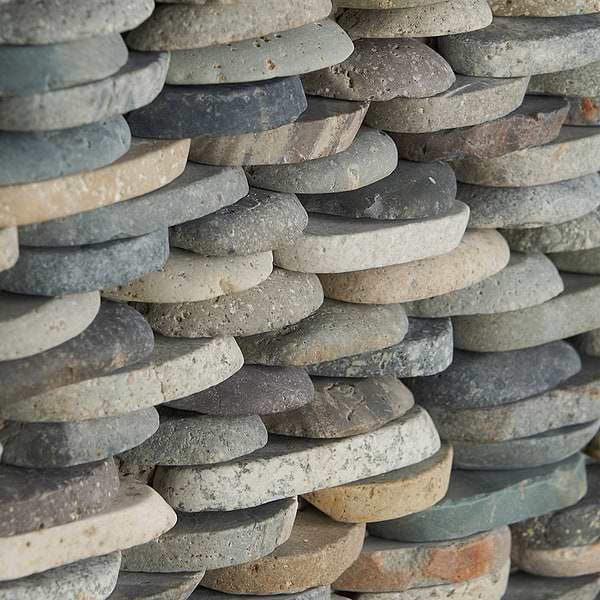 Nature Sumatra Stacked Pebble Mosaic