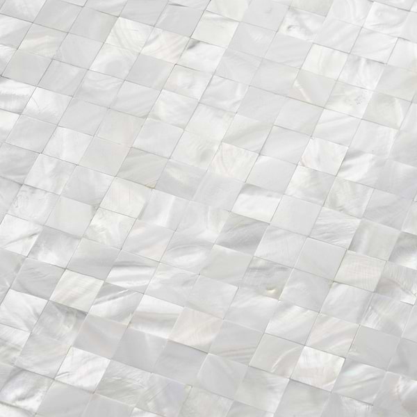 Pearl Seamless Squares White Polished Pearl