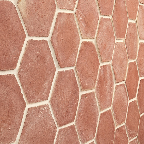 Clay House Red 4" Hex Matte Terracotta Matte Terracotta