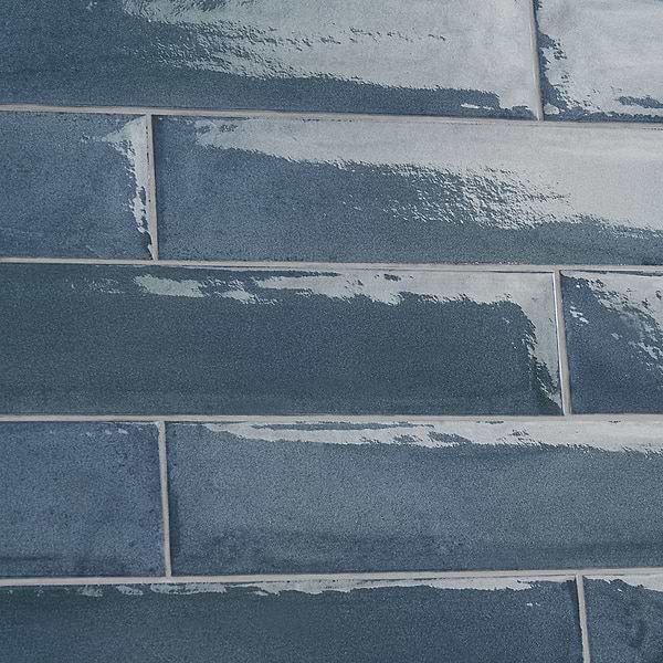 Frammenti Brick Blue Note 3x16 Polished Porcelain