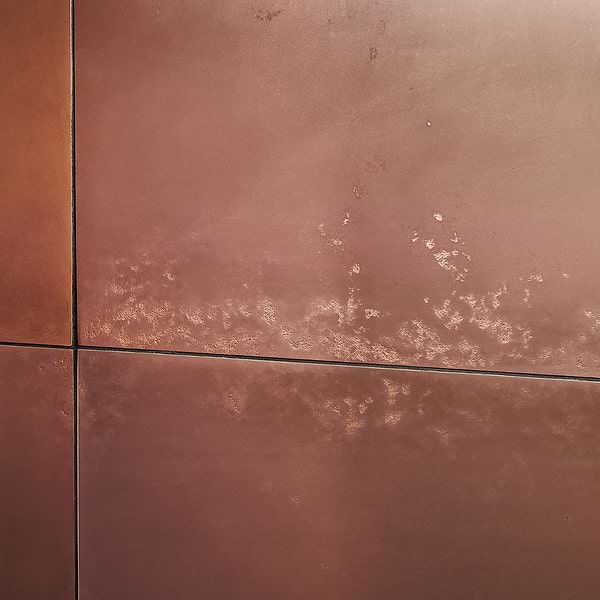 Cauldron Mist Rose Gold 18x36 Metal Laminated Porcelain Tile