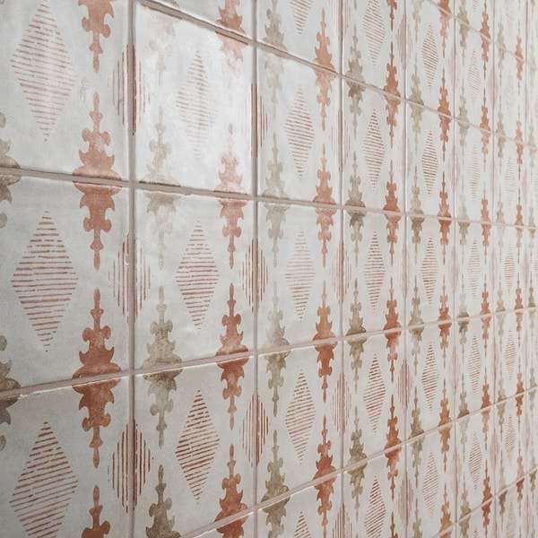 Paula Purroy Como Aztec Terracotta 5x5 Matte Ceramic Tile