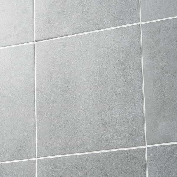 GeoPrism Cement Gray 8x8 by Elizabeth Sutton Matte Porcelain