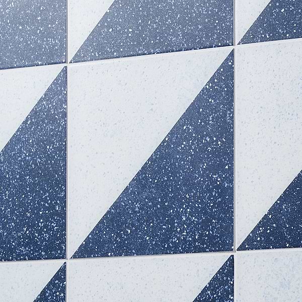 Close Out - GeoPrism Terrazzo Dos Navy 8x8 by Elizabeth Sutton