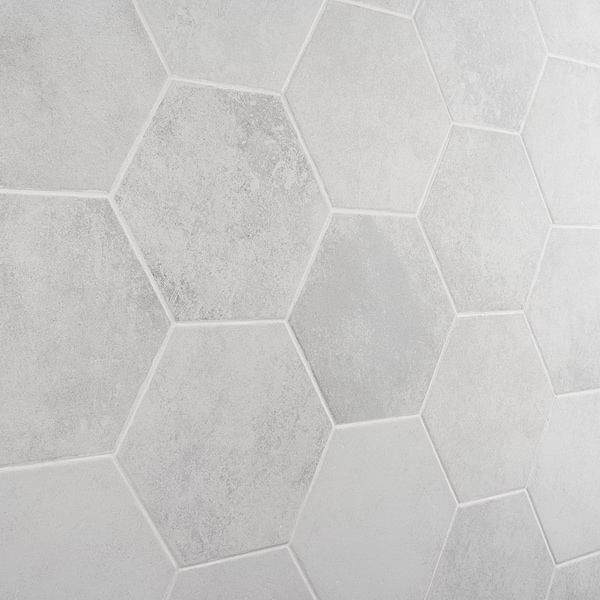 Pompeia Blanco White 8" Hexagon Matte Porcelain Tile