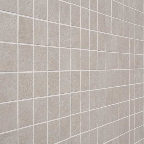 Motley Linen White 2x2 Limestone Look Matte Porcelain Mosaic Tile