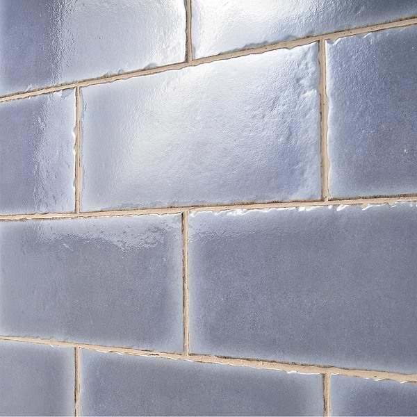 Baylight Blue 6"x12" Glossy Porcelain Subway Tile