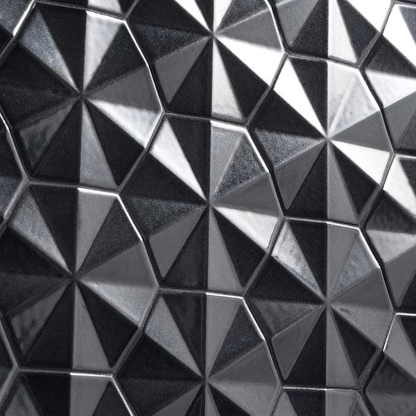 Define Ogassian 3D Metallic 6" Hex Polished Porcelain