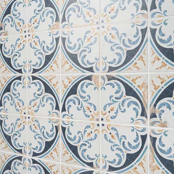 Fuego Lotus Multicolor 9x9 Matte Porcelain Tile