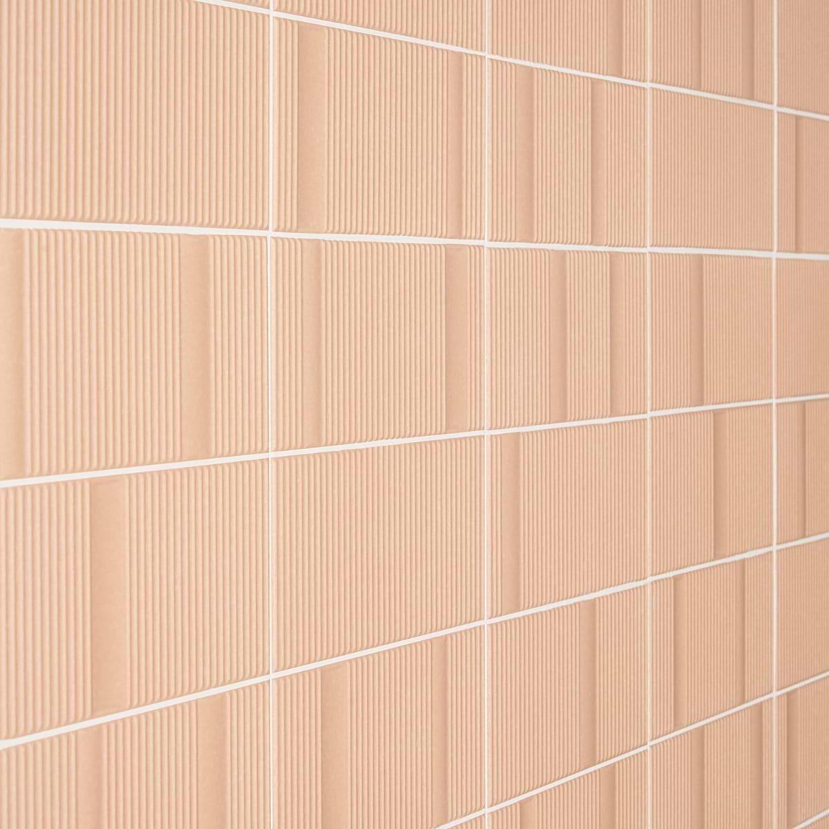 Shop Close Out - Armada Clay Beige 8x16 Fluted 3D Matte Ceramic