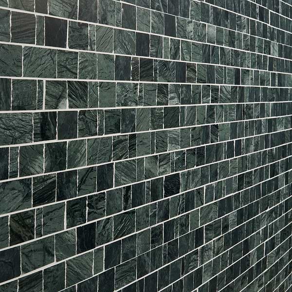 Mason Verde Green Clipped Joint Honed Mosaic