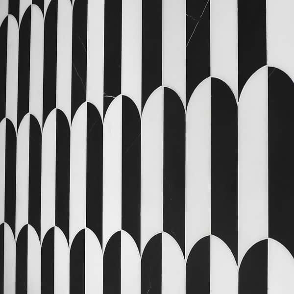 Zarahi Nero - Nero Marquina & Royal White Polished Marble