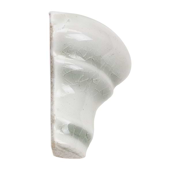 Baroque Glass Crackled Outside Grigio Corner for Chair Rail Polished Glass