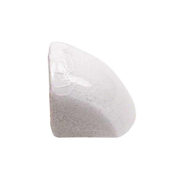 Baroque Glass Crackled Outside Blanco Corner for Pencil; in White Crackled Glass; for Backsplash, Bathroom Wall, Kitchen Wall, Wall Tile; in Style Ideas Art Deco, Classic, Contemporary, Craftsman, Traditional