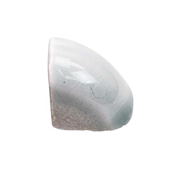 Baroque Glass Crackled Outside Sky Corner for Pencil; in Light Blue Crackled Glass; for Backsplash, Bathroom Wall, Kitchen Wall, Wall Tile; in Style Ideas Art Deco, Classic, Contemporary, Craftsman, Traditional