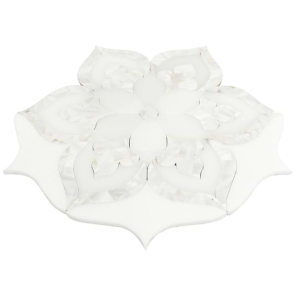 MJ Juliet - White Thassos- Royal White & Mother Of Pearl