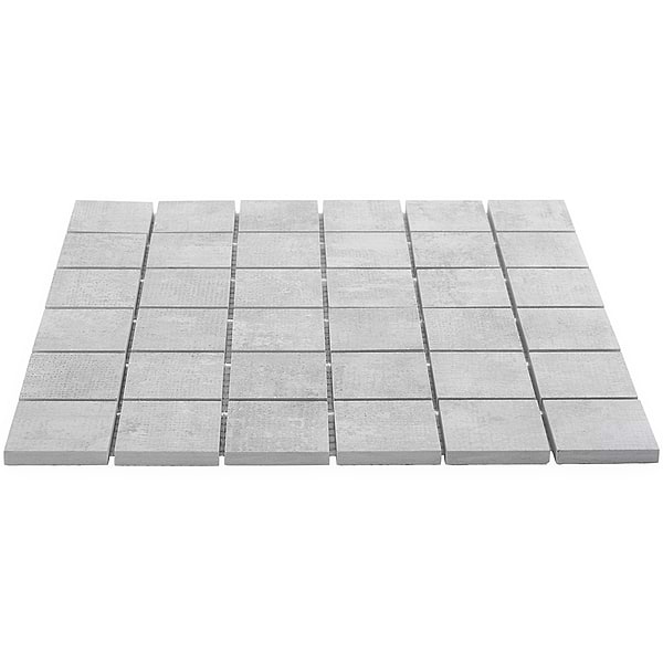 Runway Fog Medium Gray 2x2 Matte Porcelain Mosaic Tile
