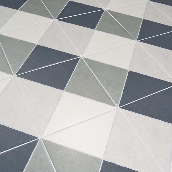 Artstract Diamond Plaid Navy Blue Matte 9x9 Porcelain Tile