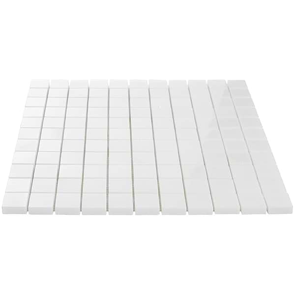 White Thassos 1x1 Squares Polished Marble