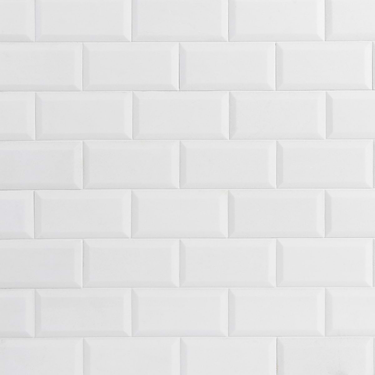 White Thassos Beveled Edge 3x6 Polished 
