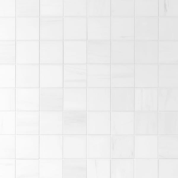 Bianco Dolomite White 3x3 Premium Honed Marble Mosaic Tile