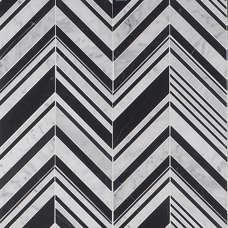 Close Out - Cayuga Nero - Carrara White & Nero Marquina