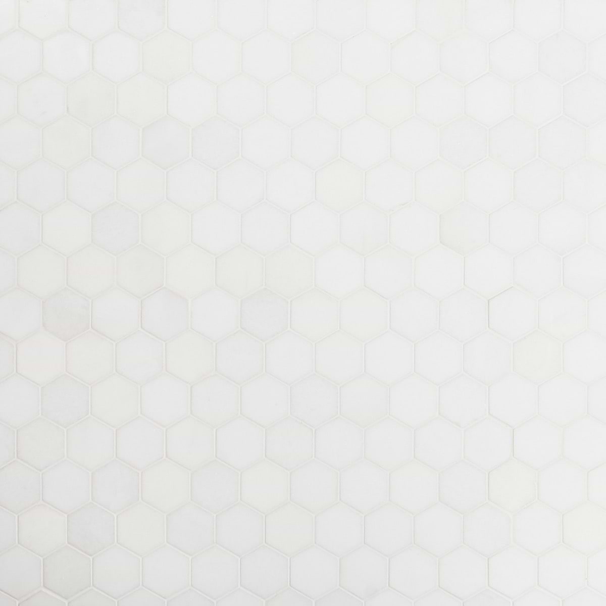 White Thassos 2" Hexagon 