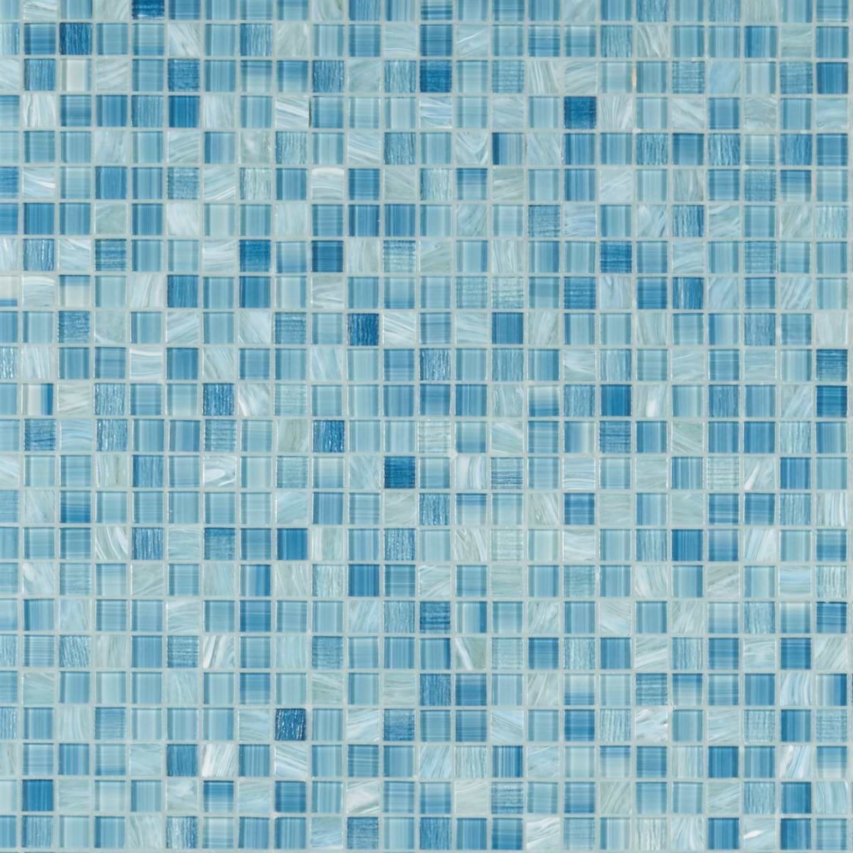 Kalama Sea Blue 1x1 Polished Glass Mosaic