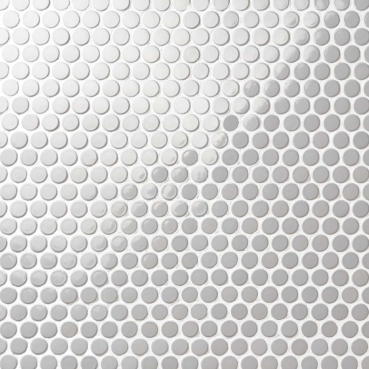 Simple 2.0 Gris 1" Circles Polished Porcelain Mosaic