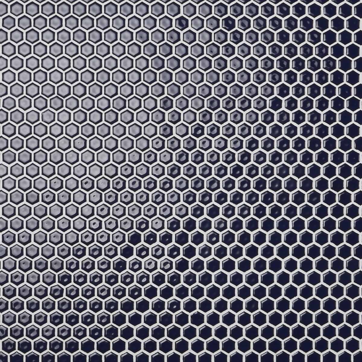 Simple 2.0 Rimmed Cobalt 1" Hexagon Polished Porcelain Mosaic 