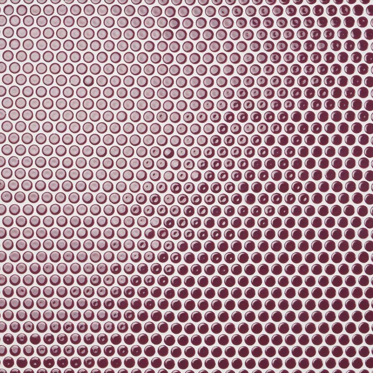 Sample-Simple 2.0 Plum Purple 1" Penny Round Polished Rimmed Porcelain Mosaic 