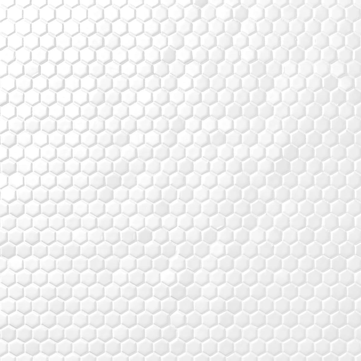 Simple 2.0 White 1" Hexagon Matte Porcelain Mosaic