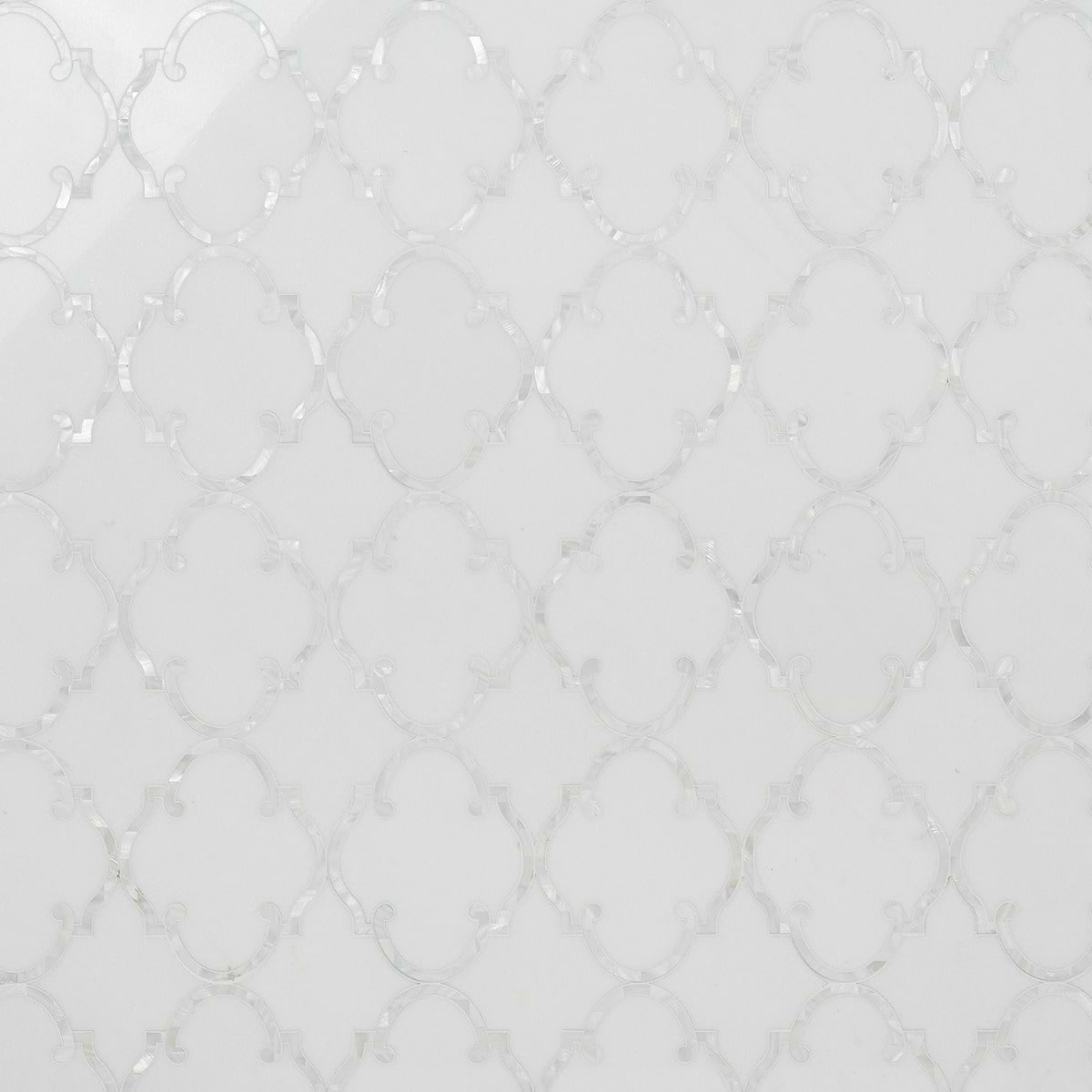 MJ Rabat White Thassos with Pearl Line 