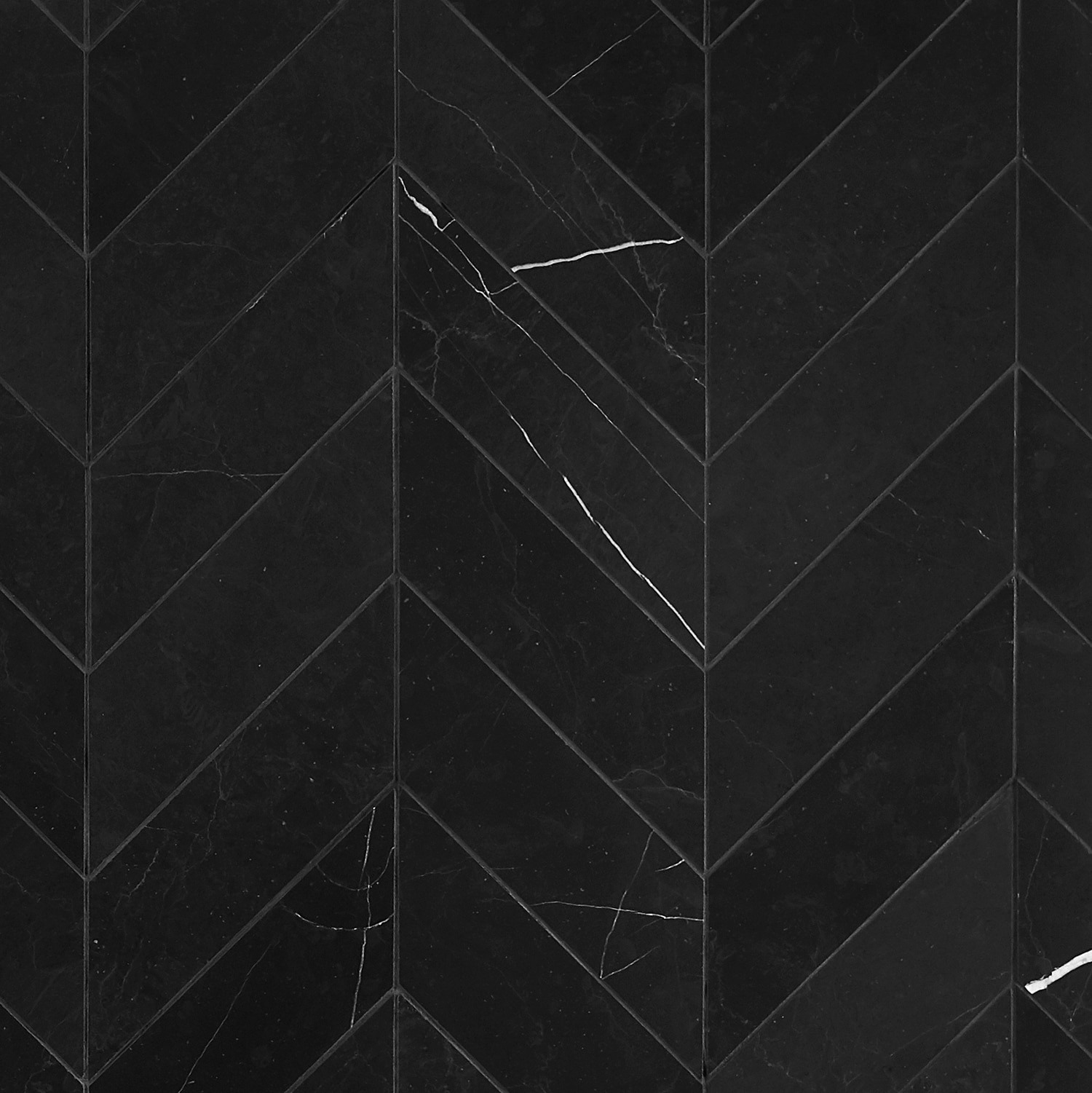 Nero Marquina 3x12 Chevron Honed 
