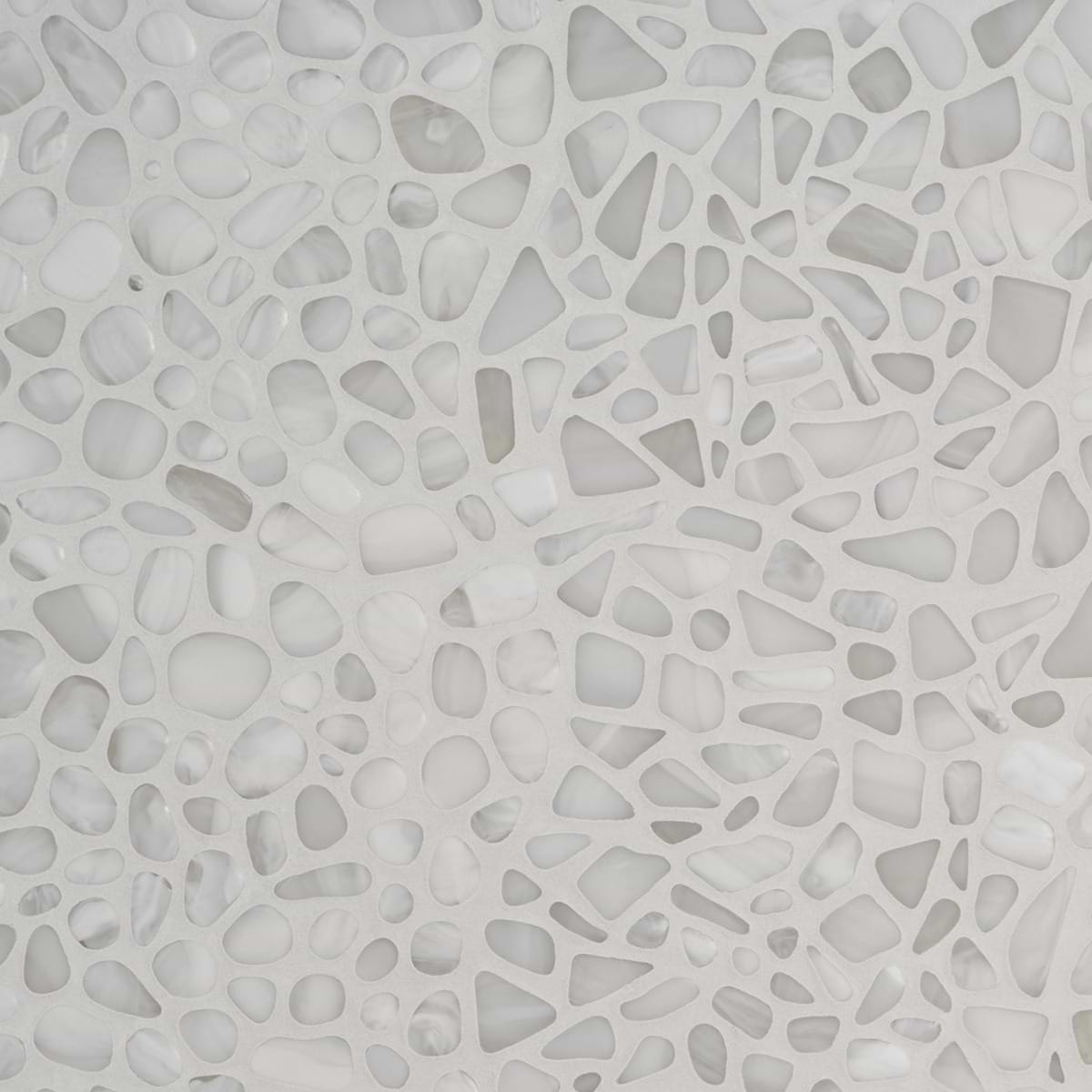 OasisGlass White Frosted Glass Mosaic Tile