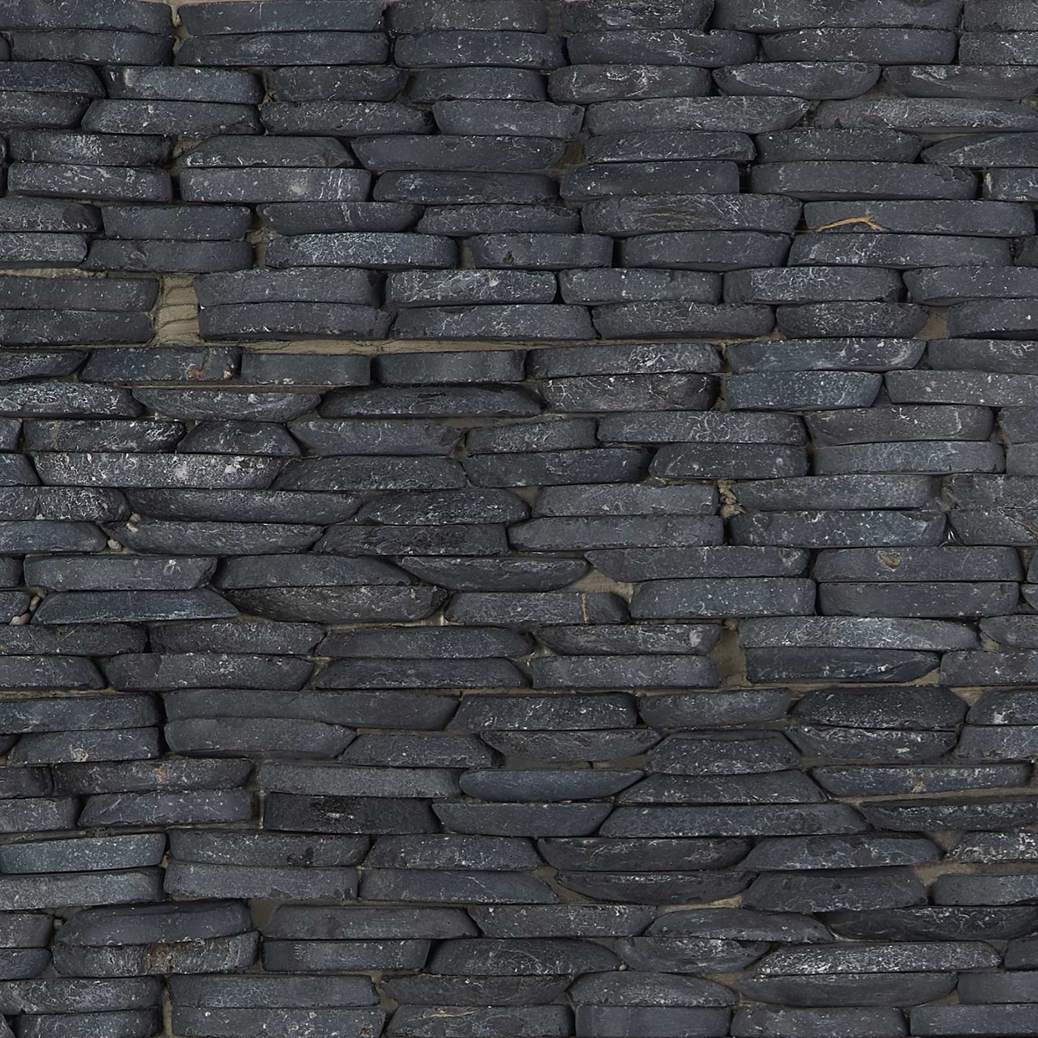 Pebblestone Alor Black Stacked Sliced Natural Stone 