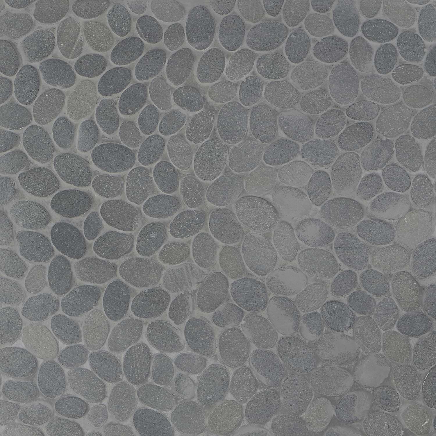 Pebblestone Black Lava Sliced Round Natural Stone Honed Pebble Tile
