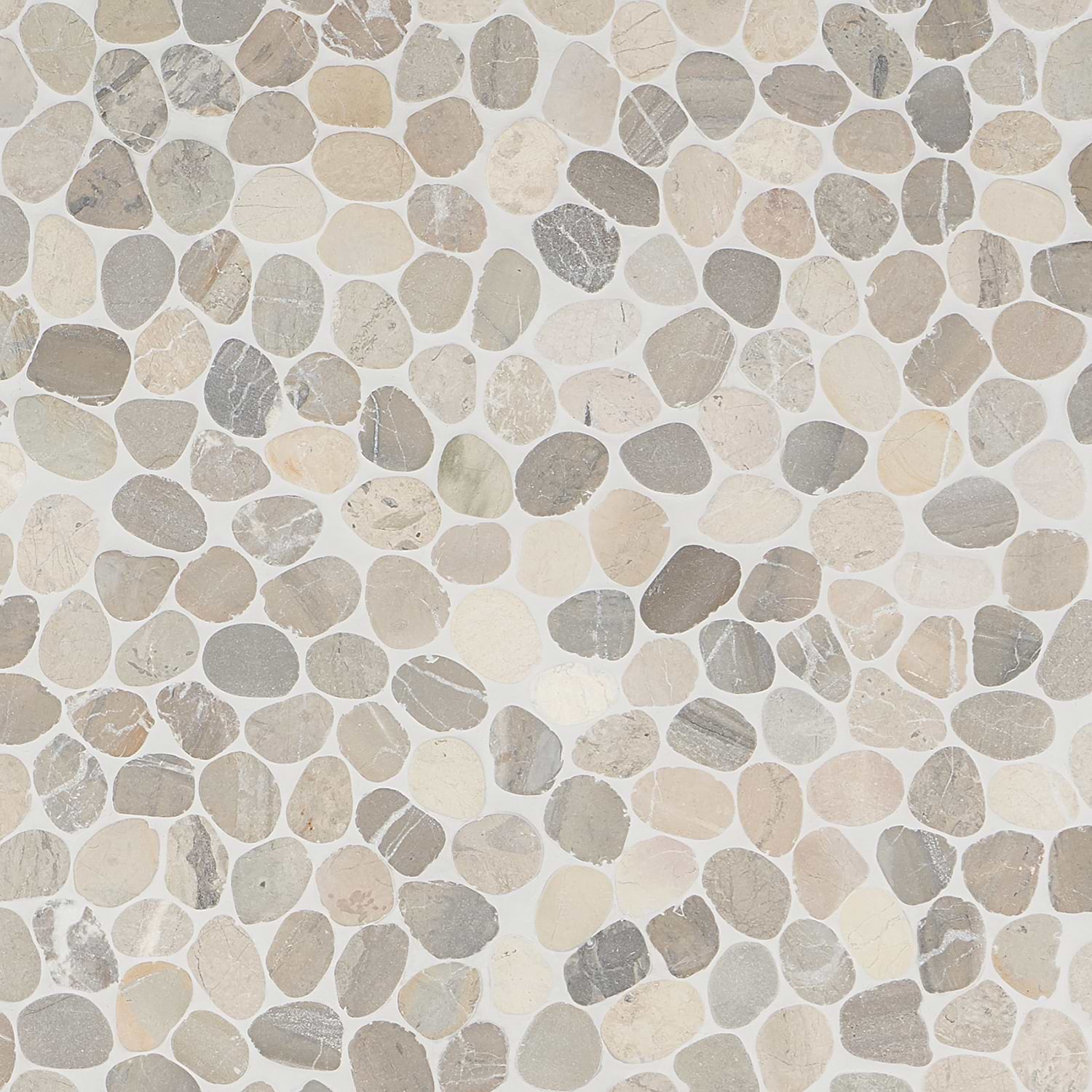 Pebblestone Prambanan Grey Sliced Round Natural Stone 