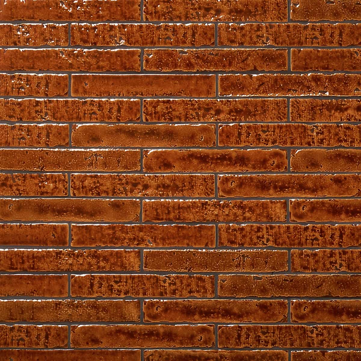Artist Honey Brown 1.5x9 Crackled Glossy Ceramic Tile 